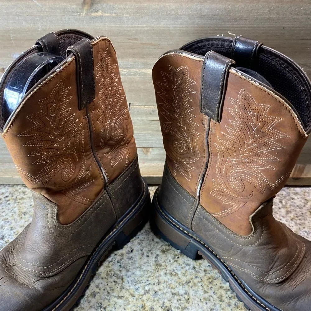 ✅Rocky Boots 8”    Western brown leather